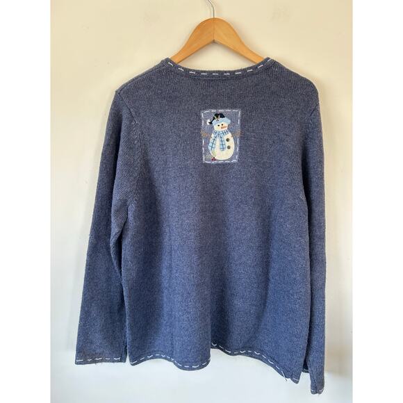 Croft & Barrow womens cardigan size XL winter theme ful zip - Picture 4 of 7